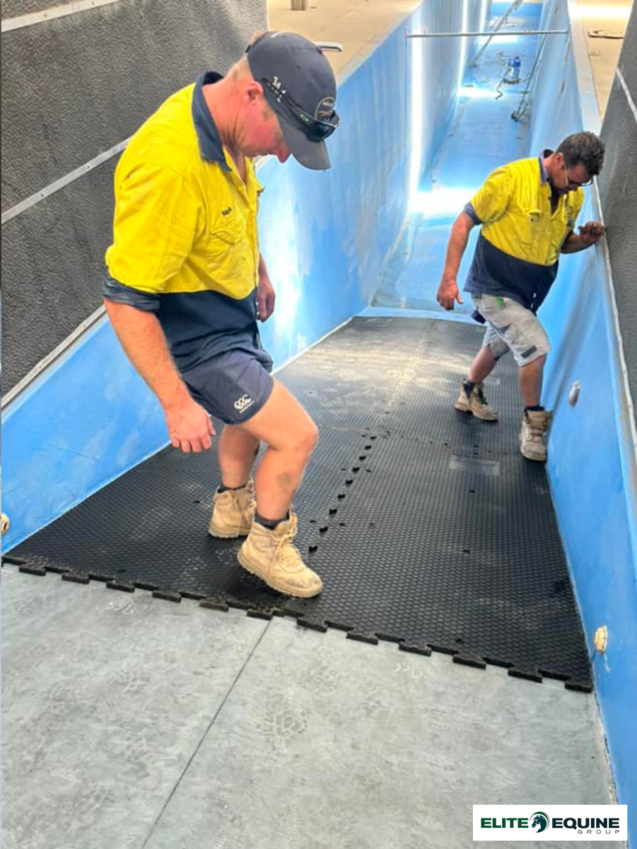 Matting Pool Install - Equine Installation
